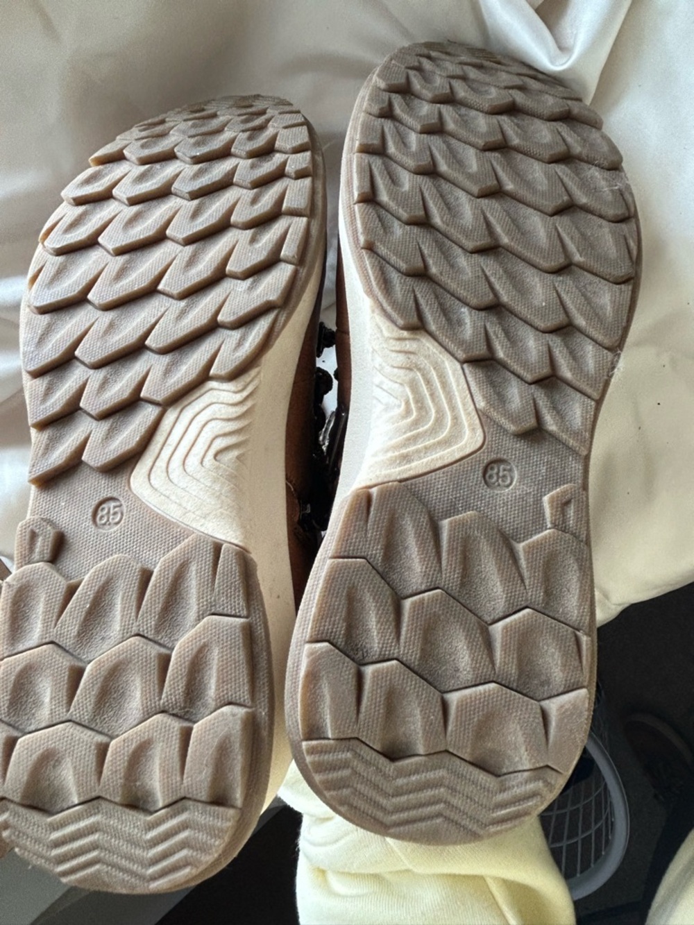 Maurices Tan Lace-Up Ankle Boots with Two-Tone Laces - Picture 4 of 6
